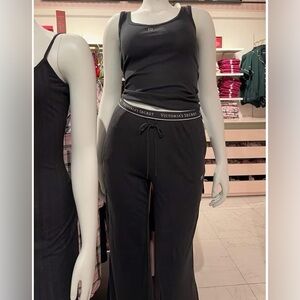 🖤 Victoria's Secret Flip Waist Black PJ Cozy Pants | Y2K Britney Spears Vibes